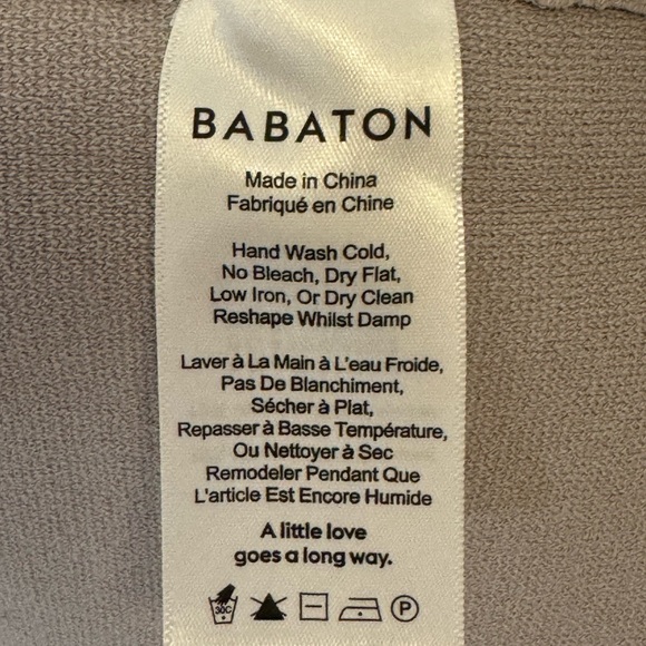 Babaton MacMurray Lilac Fog Kite Back Crewneck Size XS - Picture 7 of 8